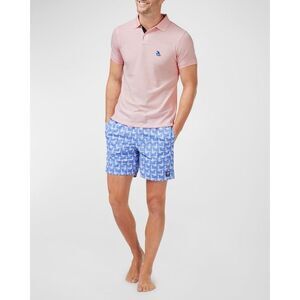 NWT Tom & Teddy Polo Shirt Mens XL Pink Shortsleeve Prime Cotton‎ Pullover $80